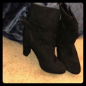 Suede heeled boots